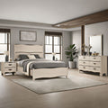 Brielle White Dark Brown 5 Piece King Bedroom Storage Set
