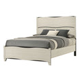 Brielle White Dark Brown Wave Engineered Wood Bed