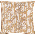 Brier Jacquard Floral 18 Inch Throw Pillow Cover