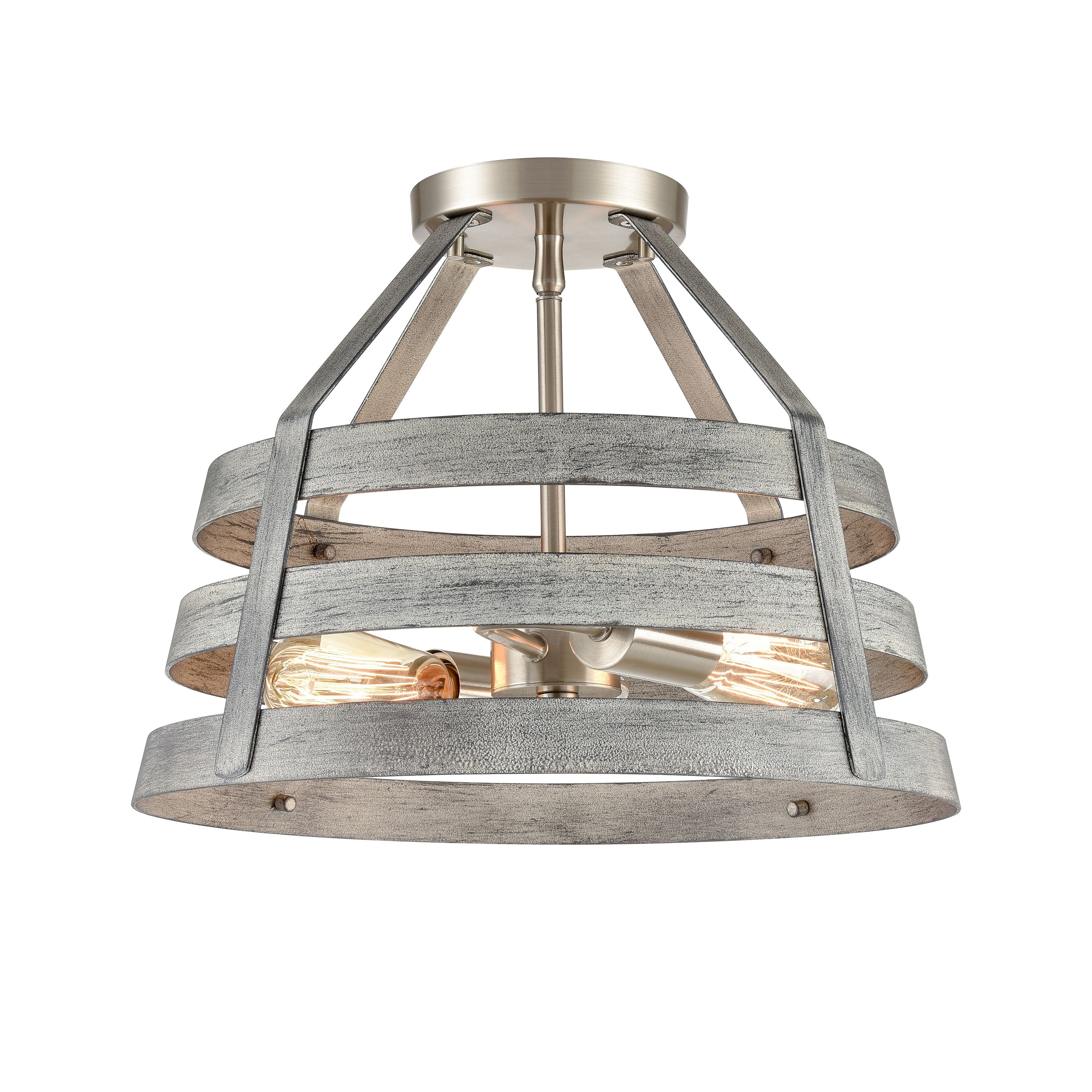 Brigantine 15 Wide 2 Light Semi Flush Mount 15 Inch W