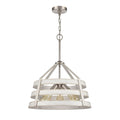 Brigantine 18 Inch Wide 3 Light Chandelier In Satin Nickel
