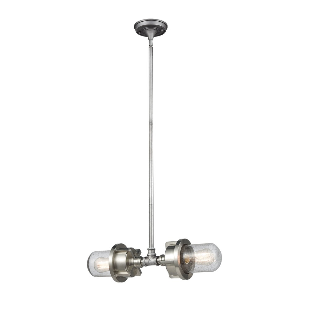 Briggs Island Light Weathered Zinc Satin Nickel
