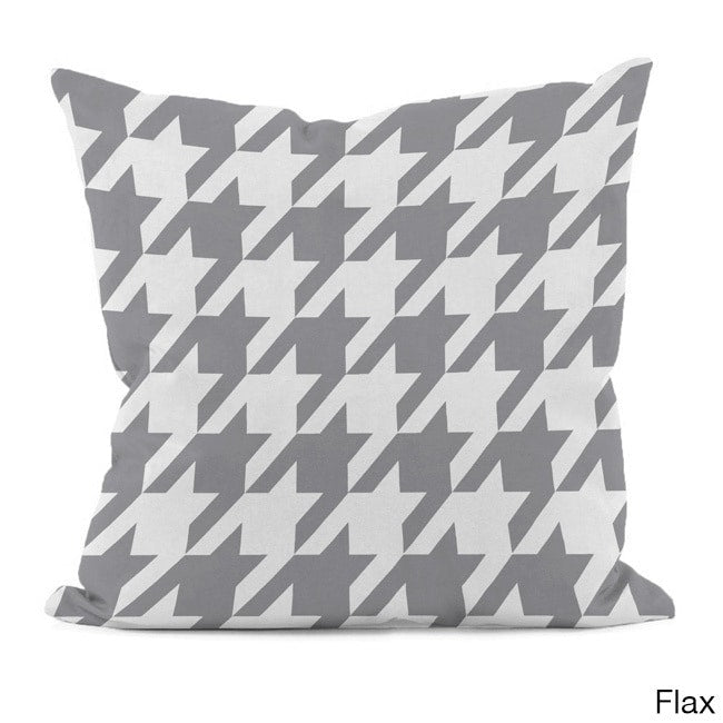 Bright Geometric Houndstooth 16X16 Inch Decorative Pillow