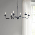 Madison Park Brighton Matte Black Chandelier 40.5 L X 40.5 D X 72.5 H