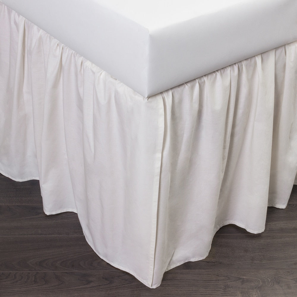 Brighton Ivory Cotton 24 Inch Drop Bed Skirt