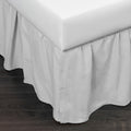 Brighton White Cotton 24 Inch Drop Bed Skirt