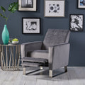 Christopher Knight Home Brightwood Modern Fabric Push Back High Leg Recliner With Stainless Steel Legs