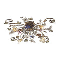 Brillare 36 Wide 4 Light Semi Flush Mount Bronzed Rust Golden Bronze 36 Inch W