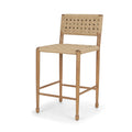 Brinley Woven Paper Rope W Brown Wood Frame Counter Stool 19.0L X 21.0W X 39.0H