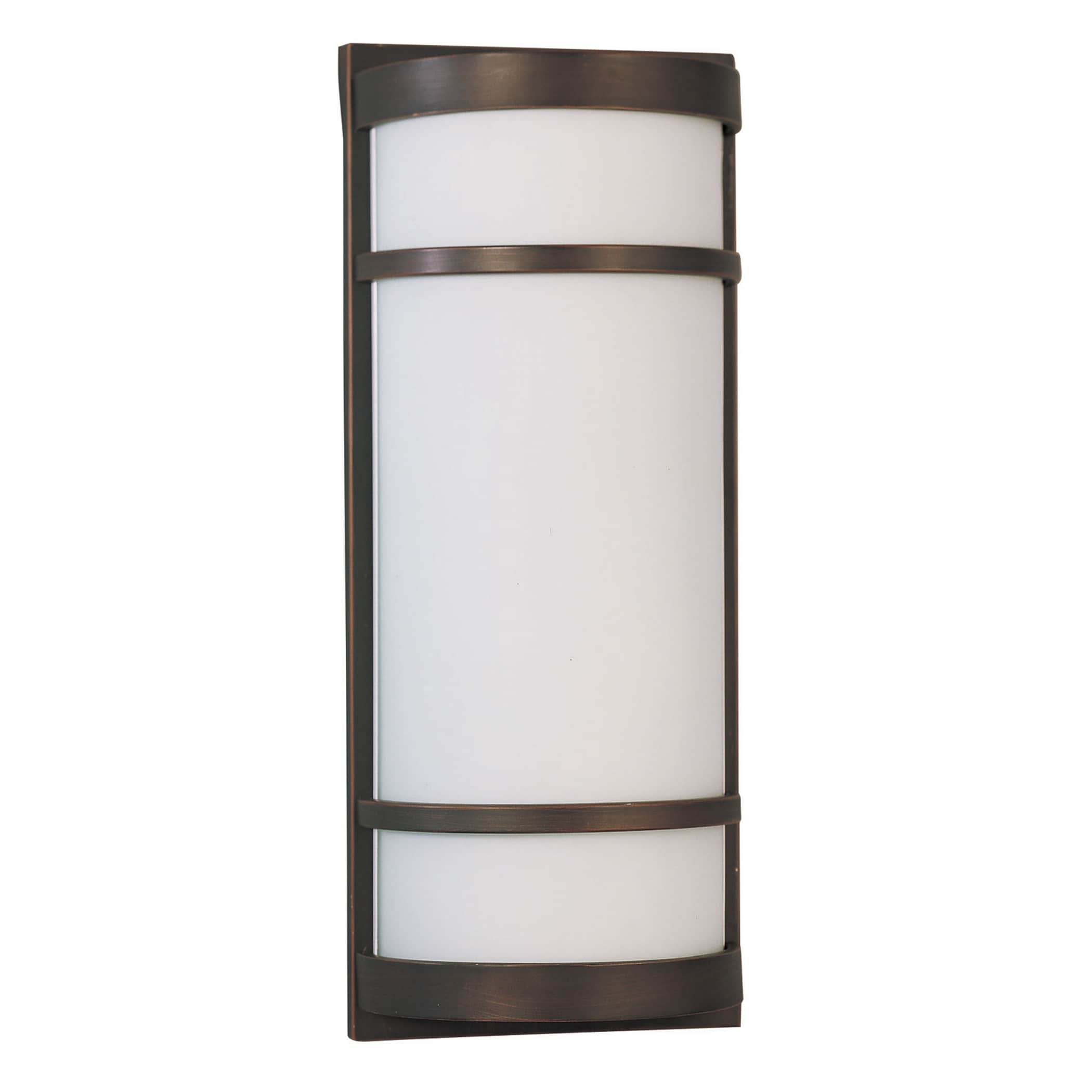 Brio 18 Inch Oil Rubbed Bronze Led Wall Sconce White Shade