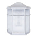Afx Bristol 1 Light White Led Outdoor Sconce Frosted Polycarbonate Shade