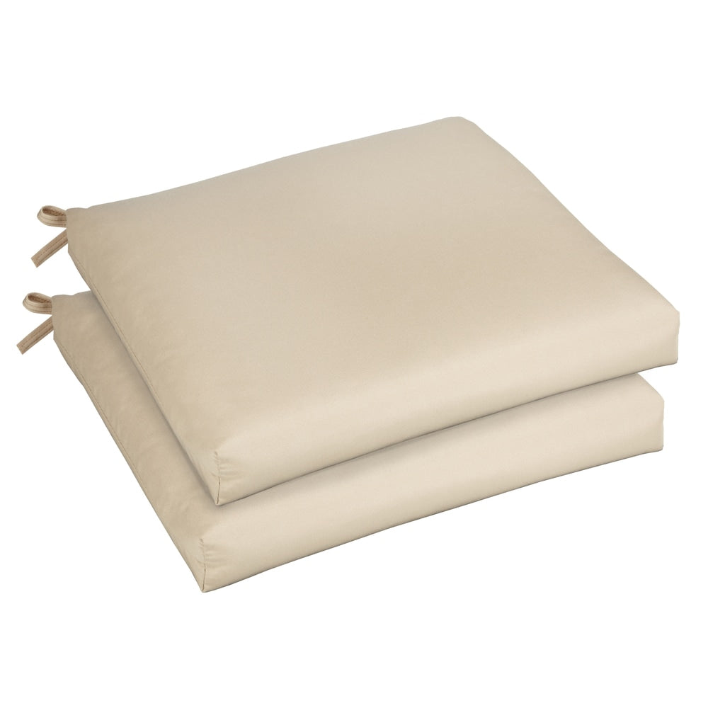 Bristol 19 Inch Indoor Outdoor Antique Beige Chair Cushion Set With Sunbrella Fabric