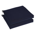 Bristol 19 Inch Indoor Outdoor Navy Blue Chair Cushion Set With Sunbrella Fabric