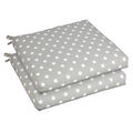 Bristol 20 Inch Indoor Outdoor Grey Dots Chair Cushion Set