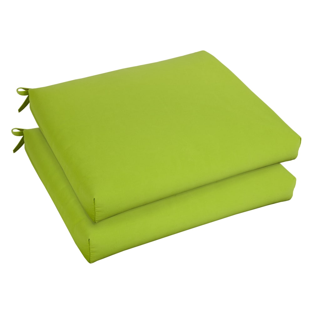 Bristol 20 Inch Indoor Outdoor Macaw Green Chair Cushion Set With Sunbrella Fabric