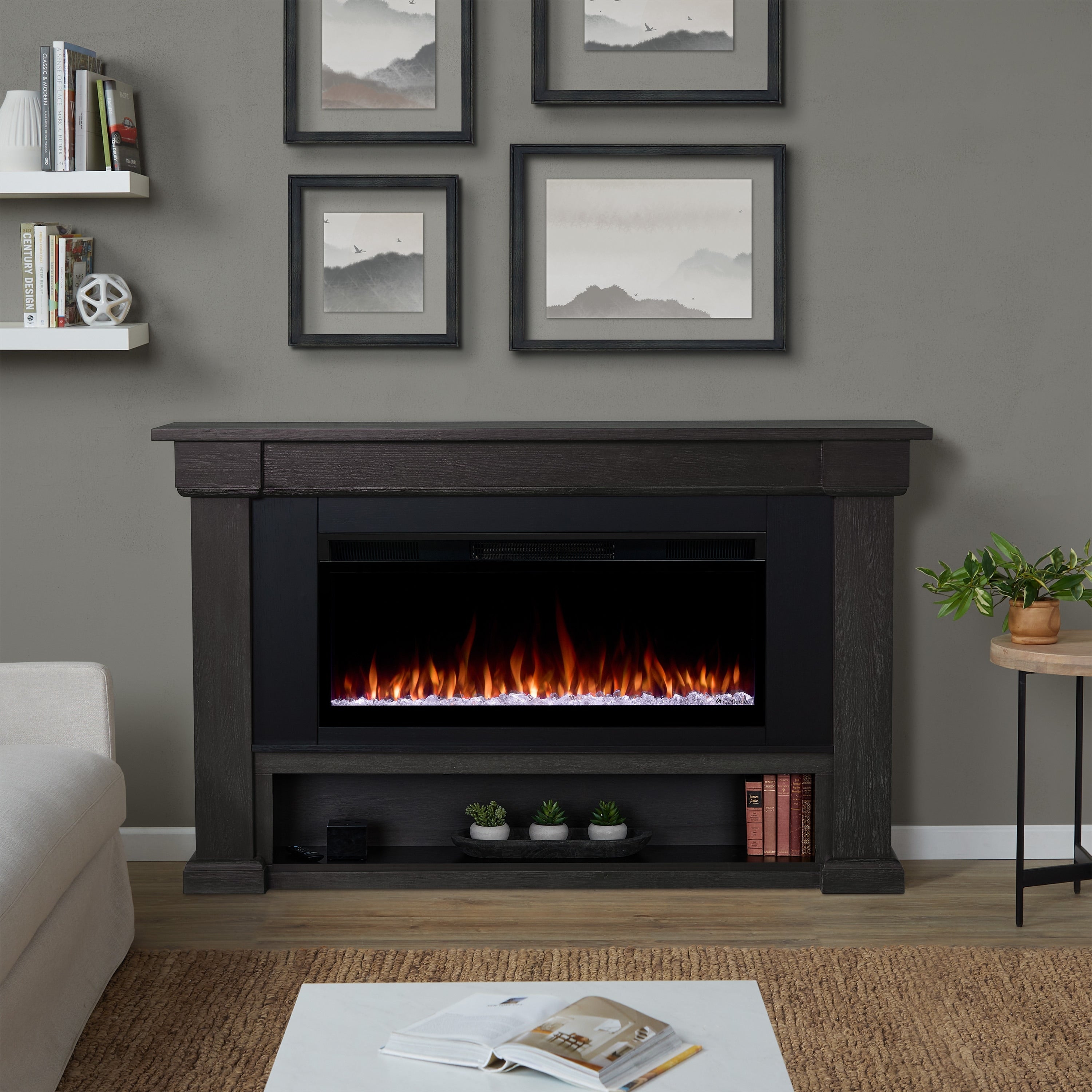 Bristow 66 Smart Landscape Electric Fireplace By Real Flame