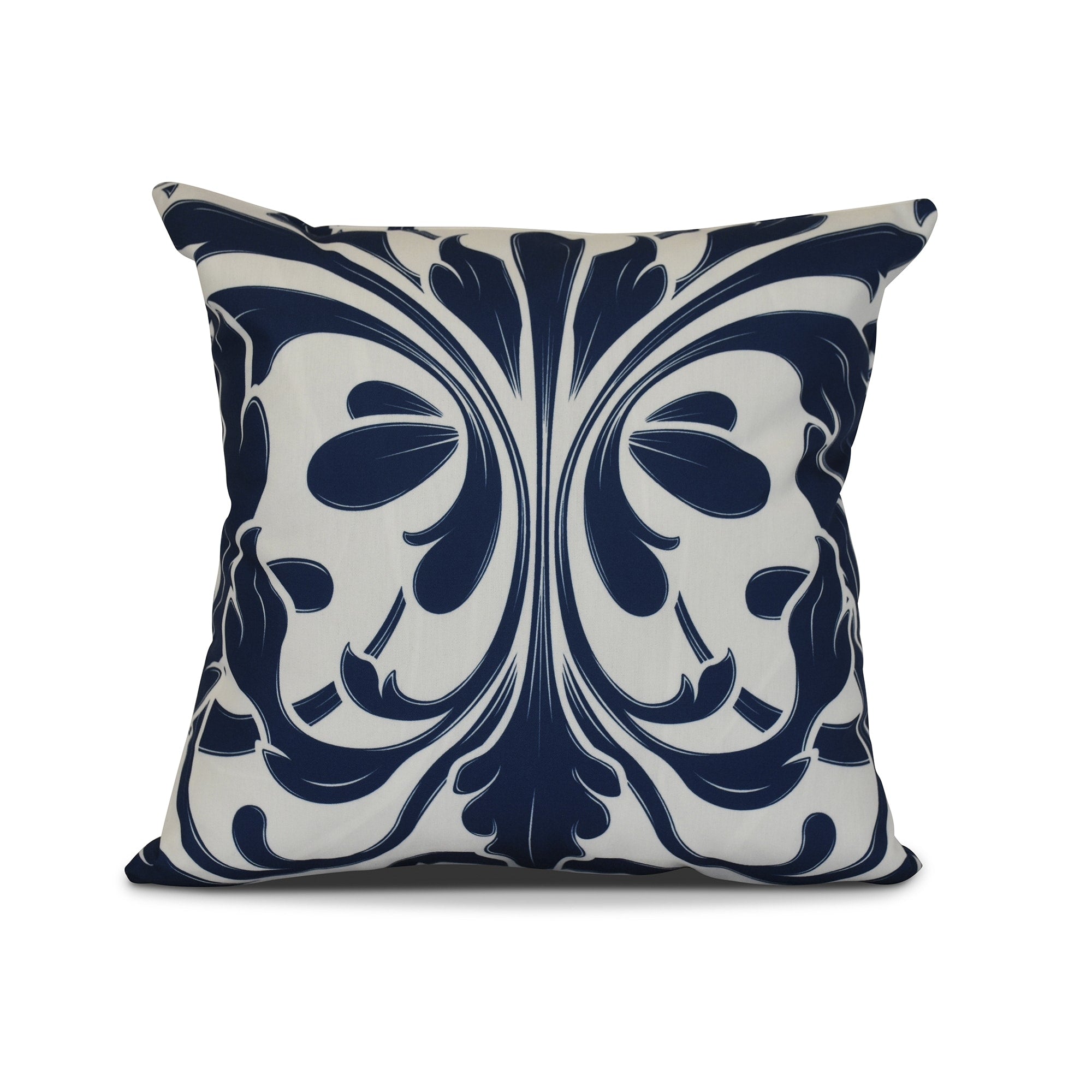British Colonial Geometric Print Outdoor Pillow