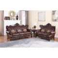 Britney Rich Cherry Living Room Set