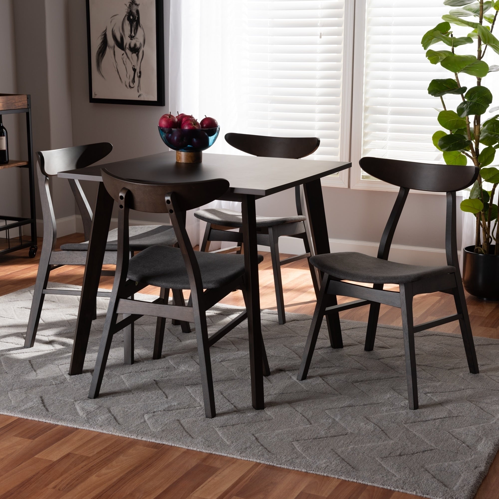 Carson Carrington Talsmark Upholstered 5 Piece Dining Set
