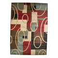 Contemporary Geometric Broadway Multicolored Area Rug Multi 53 X 77