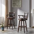 Broadmoor Extra Tall Brown Swivel Barstool