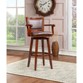 Broadmoor Extra Tall Cherry Brown Swivel Wood Stool