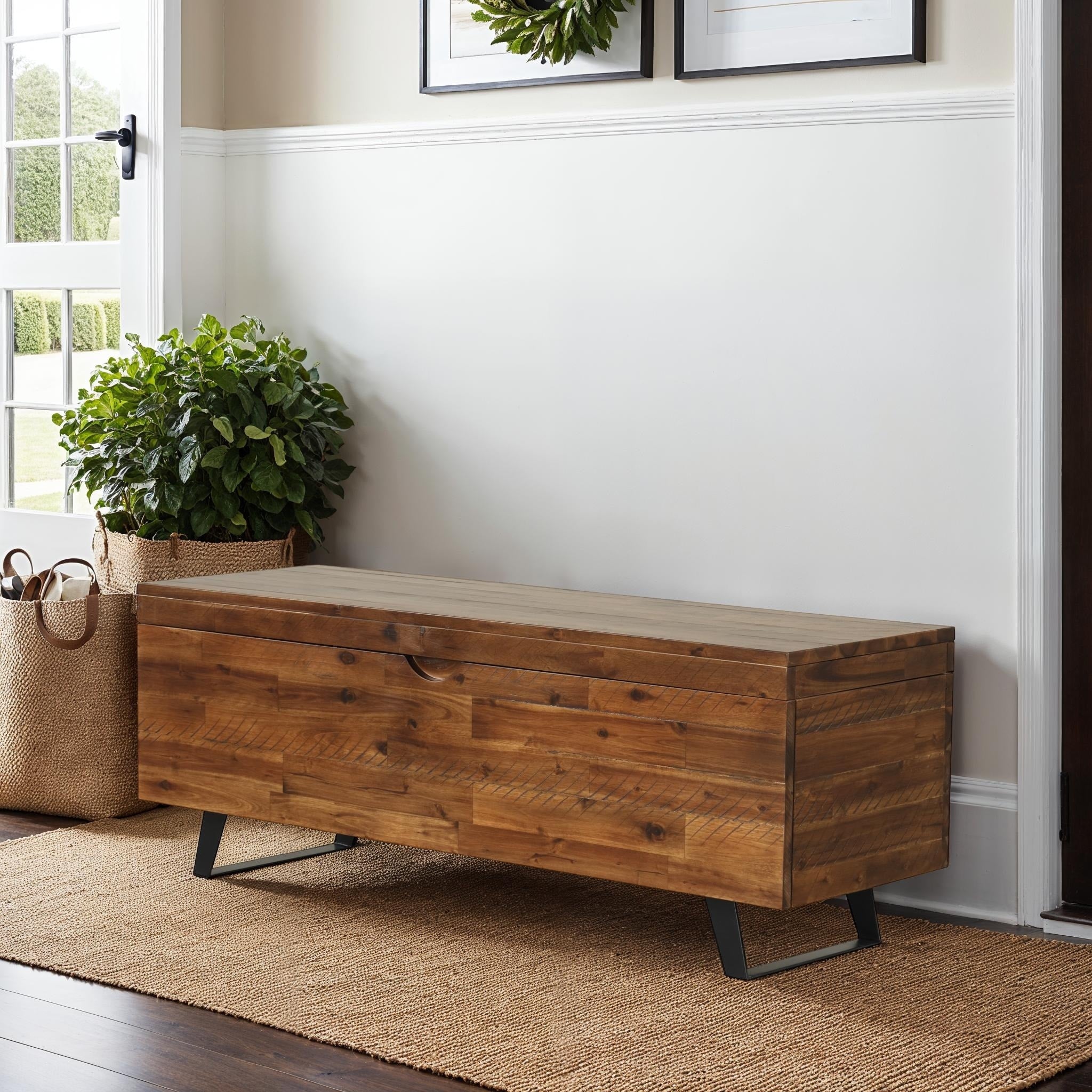 Broadmore 46 Acacia Wood Storage Trunk