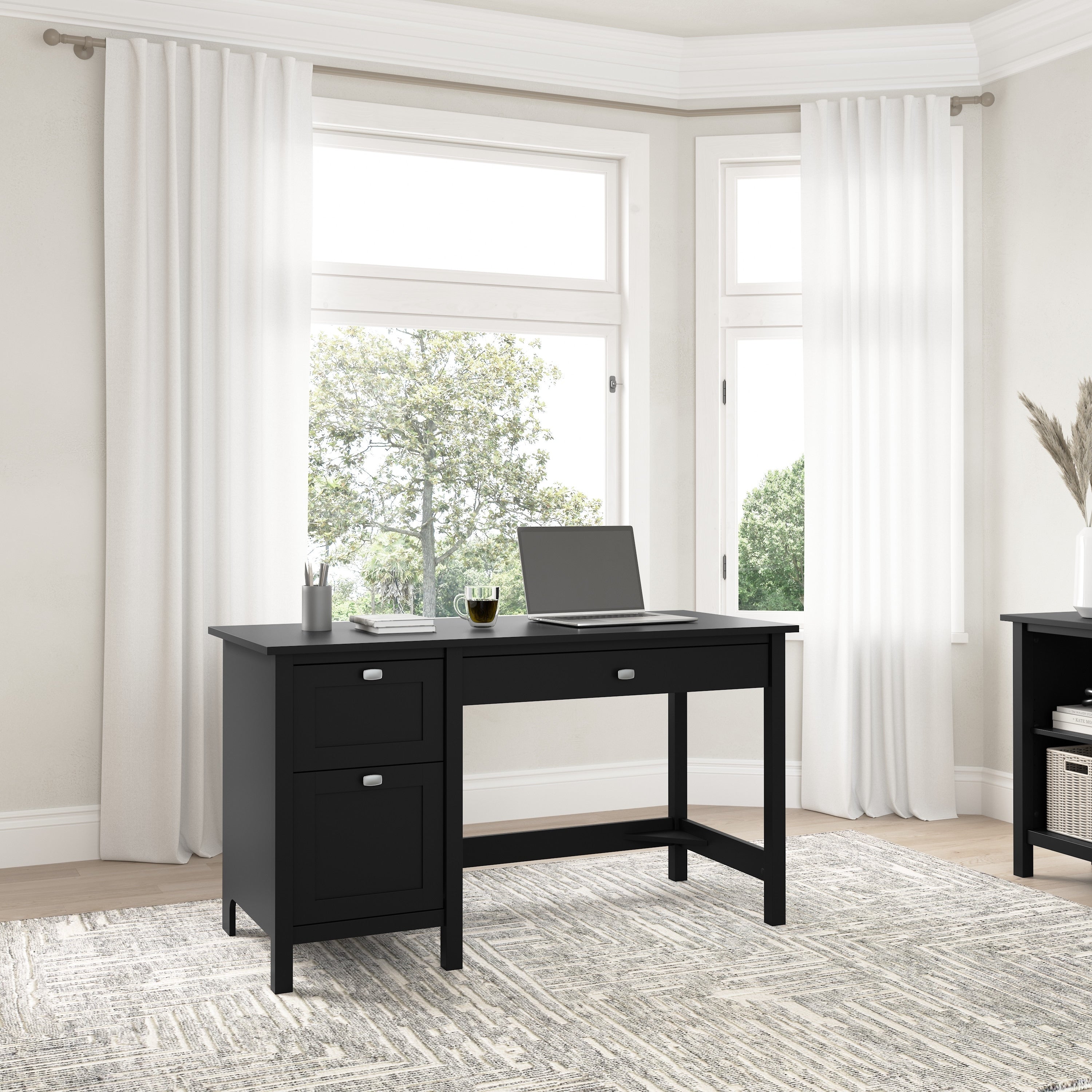 Broadview Computer Desk With Drawers By Bush Furniture In Espresso Oak