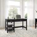 Broadview Computer Desk With Shelves By Bush Furniture In Espresso Oak