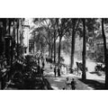 Broadway Saratoga Springs Black And White Gallery Wrapped Canvas