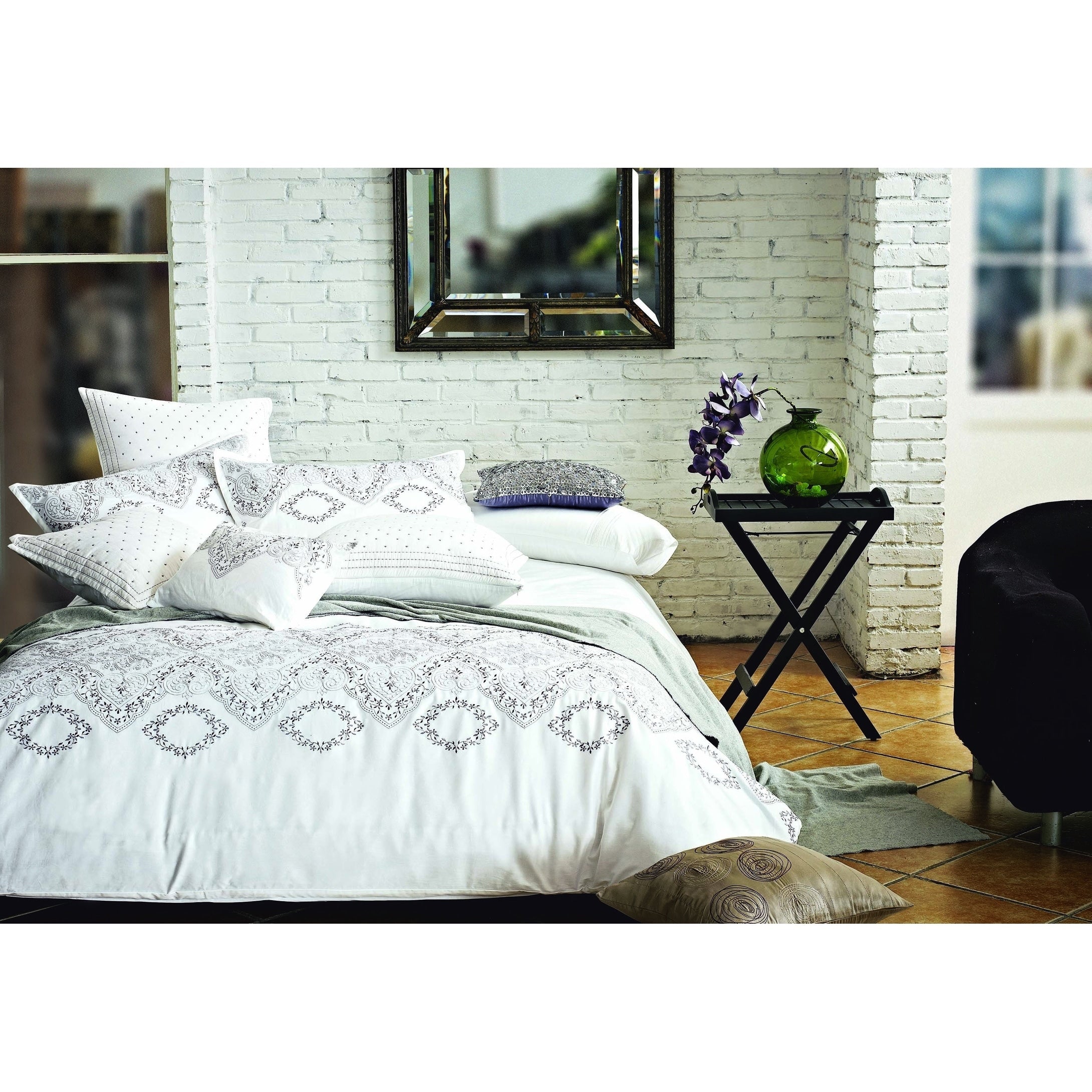 Broderie Ensemble Housse De Couette Collection Brocade Embroidery Duvet Set
