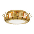 Broche 3 Light Antique Gold Ceiling Mount