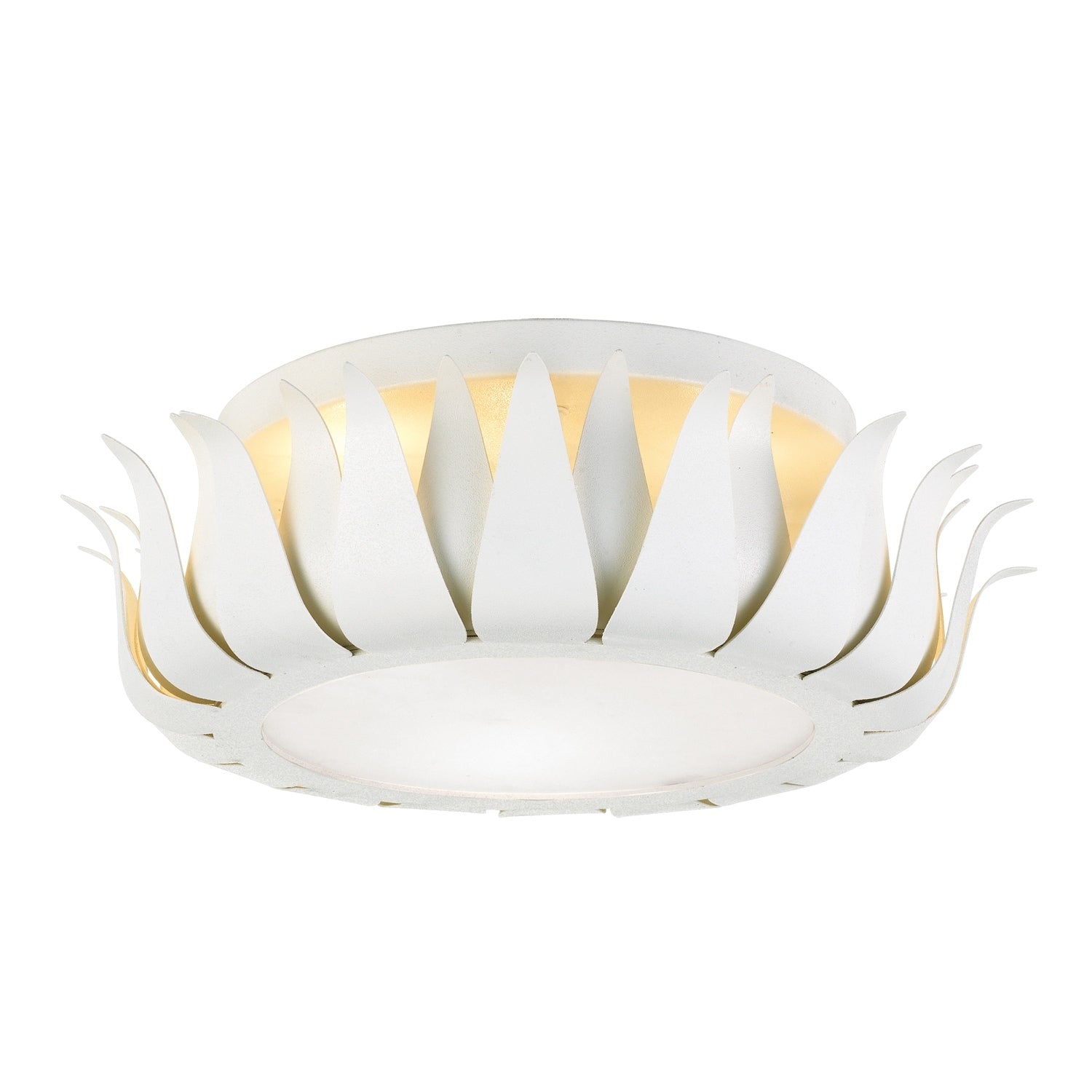 Broche 3 Light Matte White Ceiling Mount