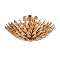 Crystorama Broche Collection 4 Light Antique Gold Flush Mount