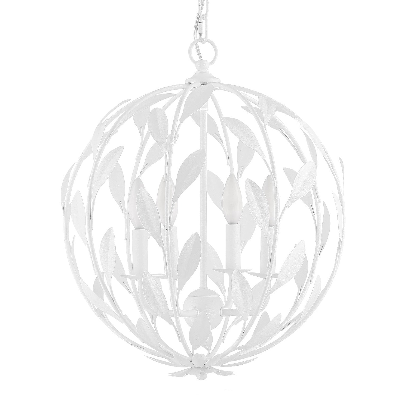 Broche 4 Light Matte White Chandelier
