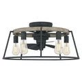 Brockton 5 Light Fandelier In Grey Ash