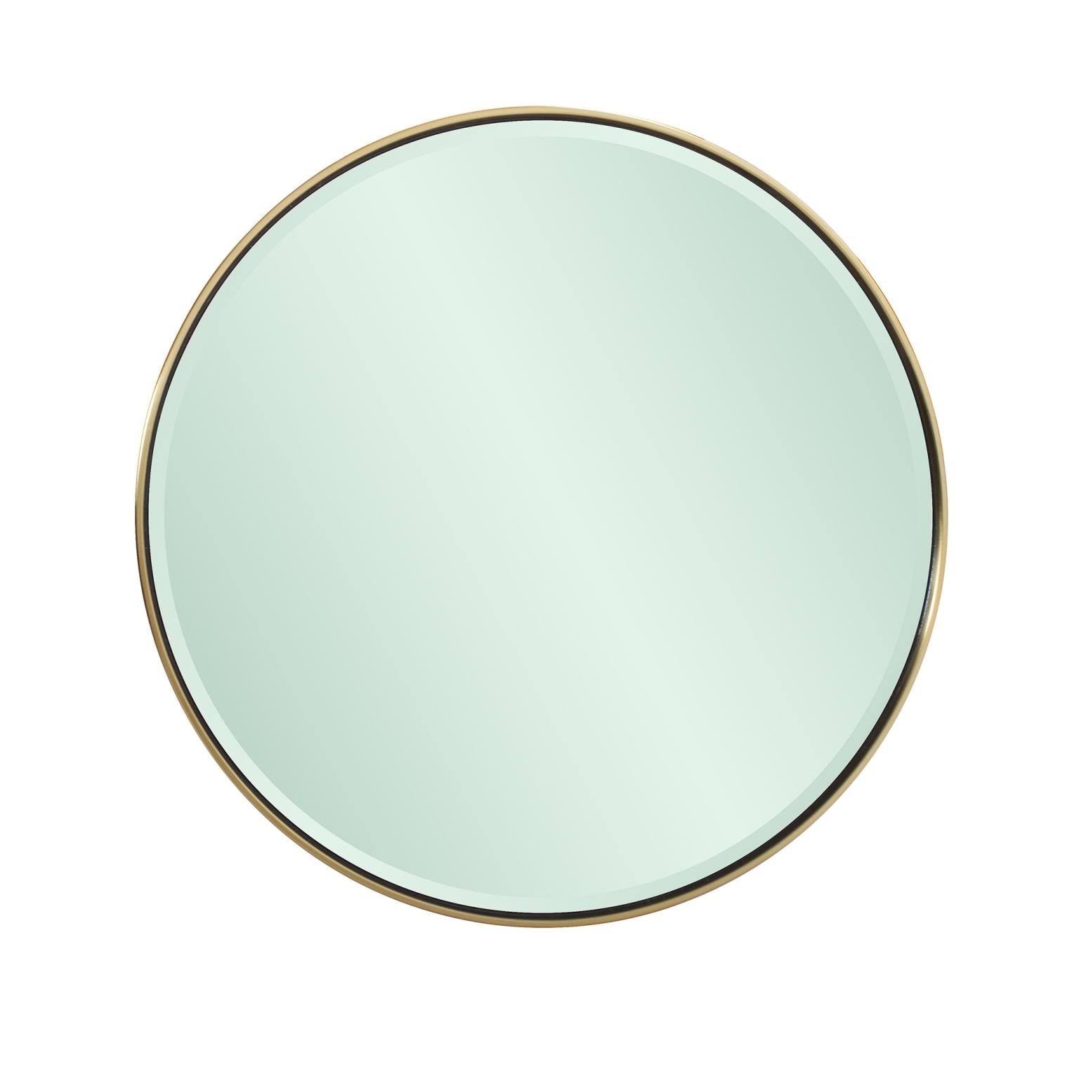 Broidy Round Mirror Emerald Green