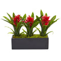 Nearly Natural Bromeliads In Rectangular Planter