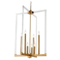 Bronze Iron Pendant Lighting With Clear Acrylic Arms