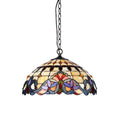 Chloe Tiffany Style Victorian Design 2 Light Bronze Pendant