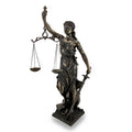 Bronzed Goddess Of Justice Themis Sculptured Statue