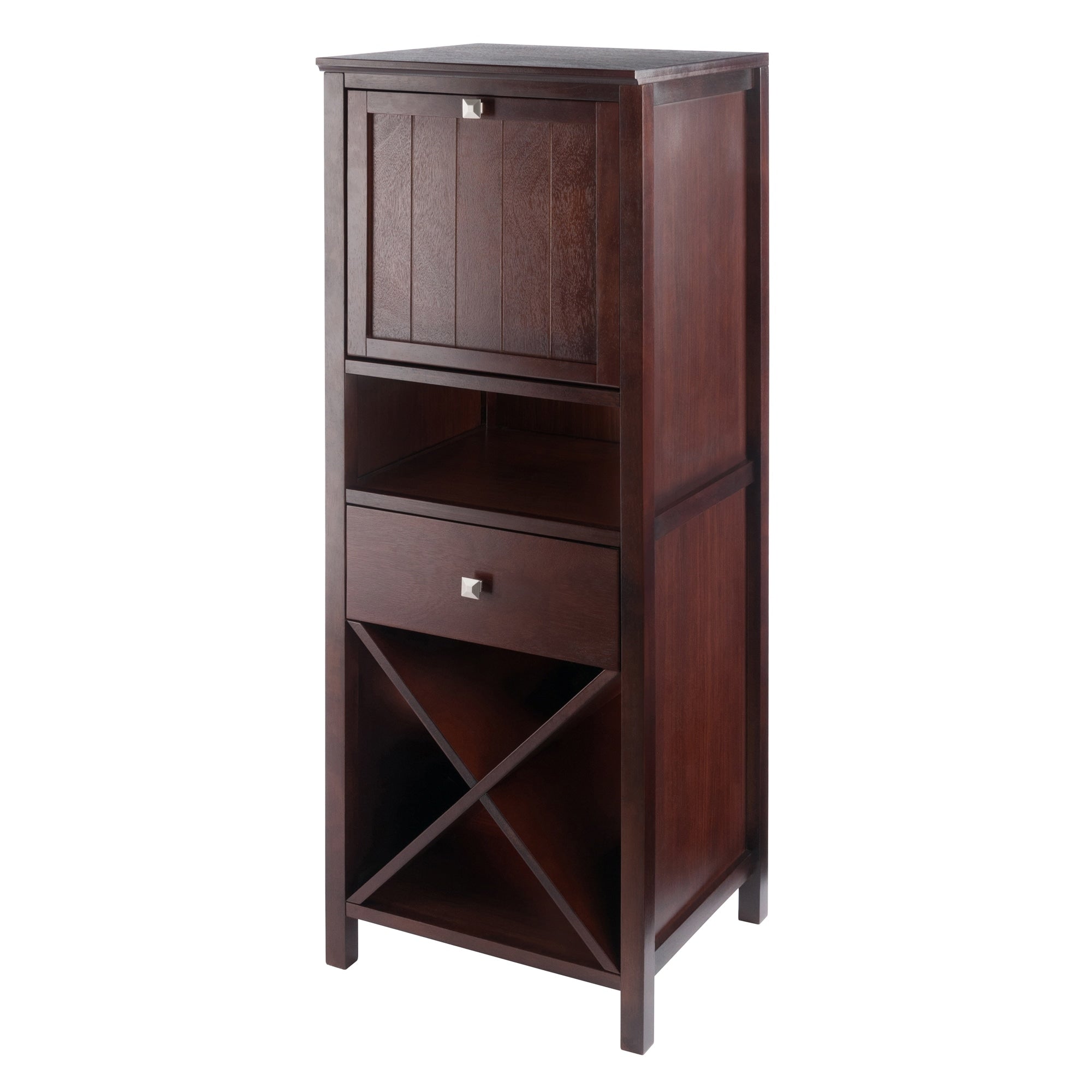 Brooke Jelly Cupboard 4 Section Cabinet Walnut