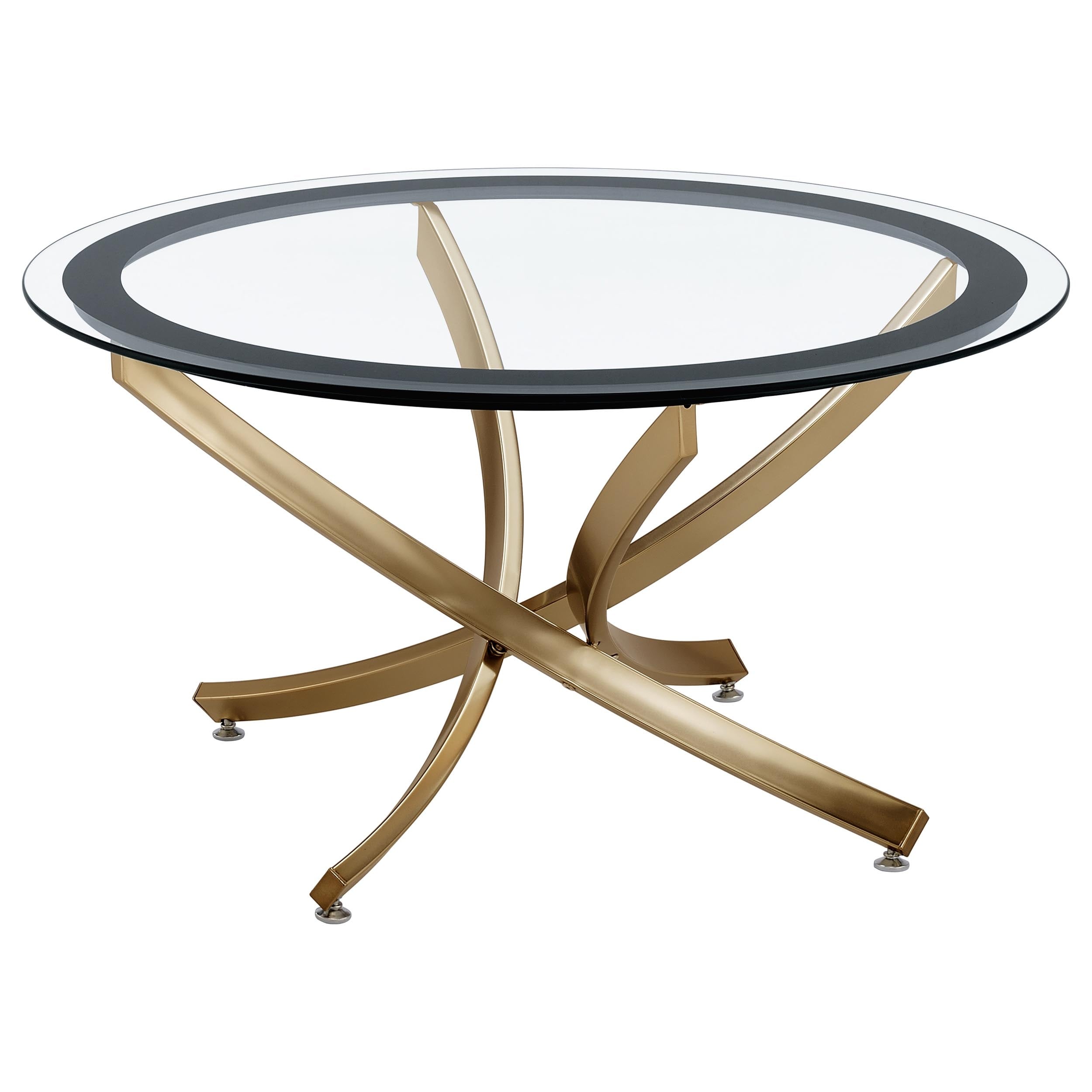 Coaster Company Round Glass And Chrome Coffee Table