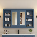 Brookhaven 47 Modern Wall Mounted Mirror Cabinet With Adjustable Shelves Open Storage And Concealed Organization By Gdfstudio