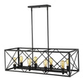Brooklyn 8 Light Matte Black Island Pendant