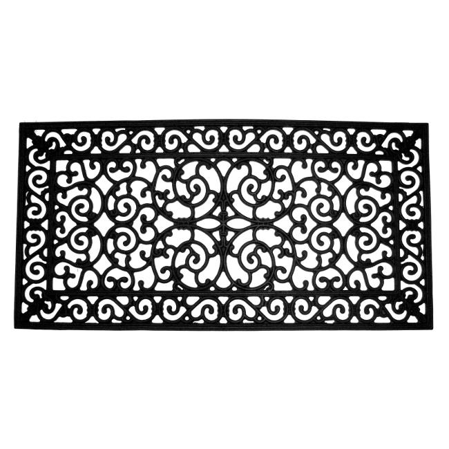 Brooklyn Black Rubber Door Mat 24 X 48