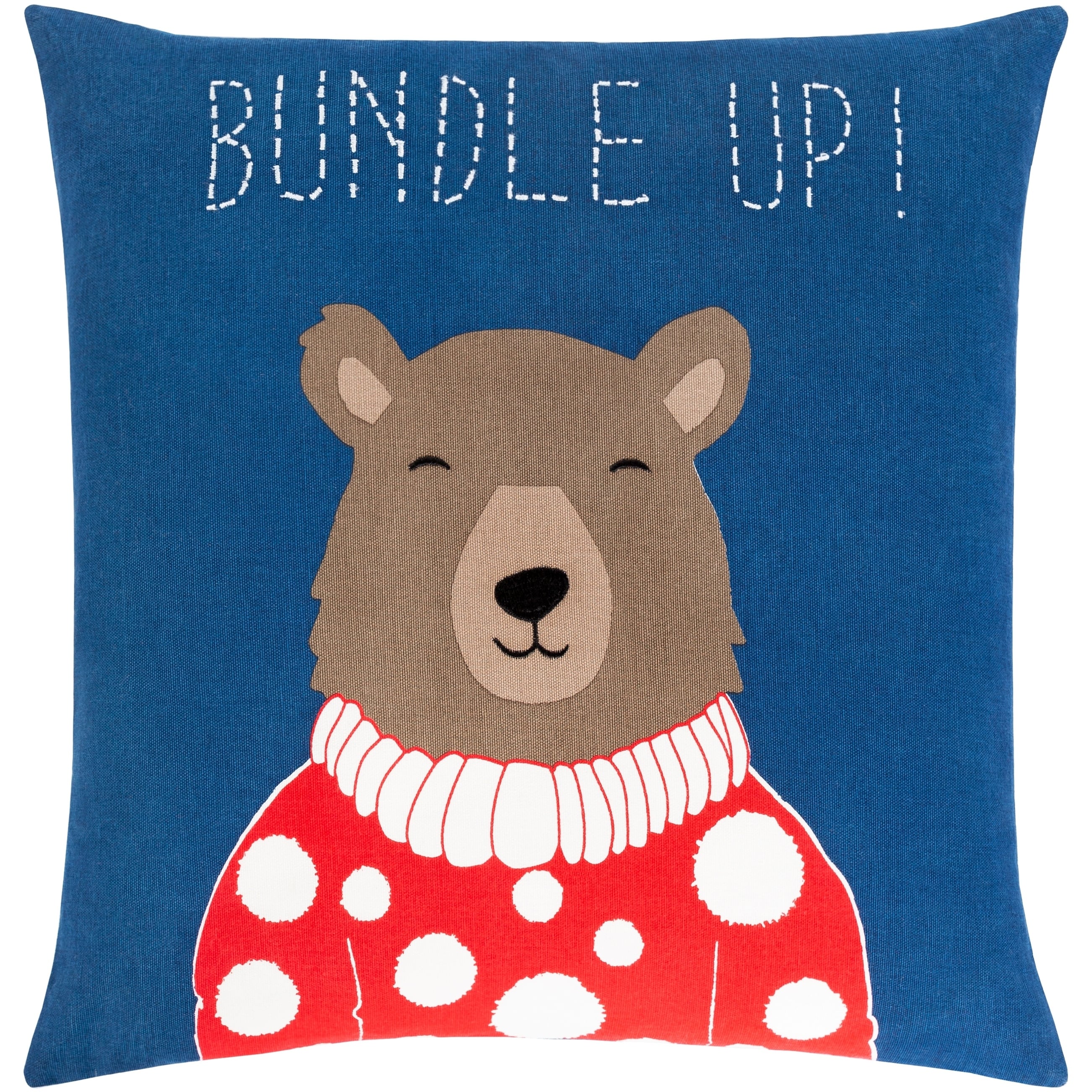 Brooklyn Holiday Bear 22 Inch Down Or Poly Throw Pillow