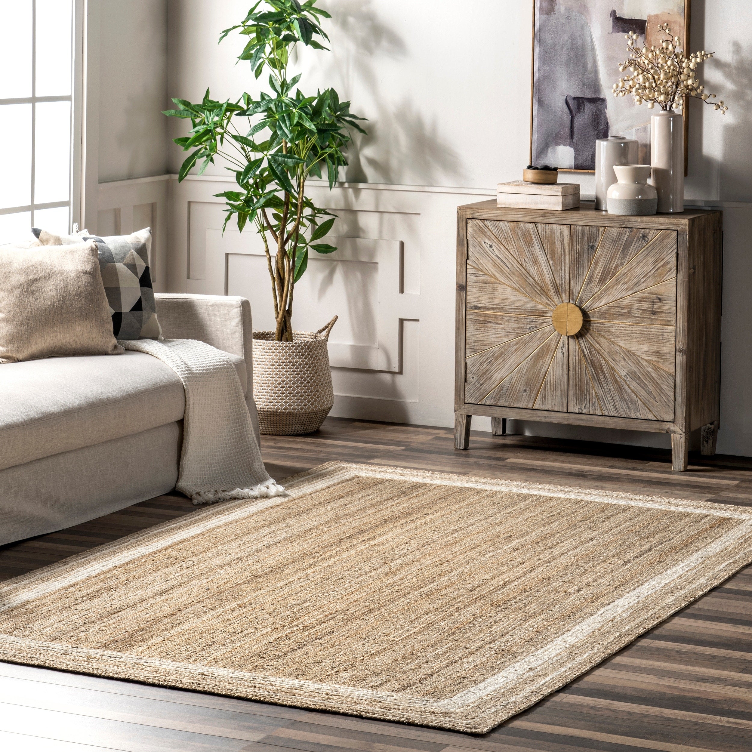 Strick Bolton Cattelan Braided Natural Jute Area Rug 6 Round