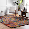 Nuloom Contemporary Radiance Swirl Shag Multi Rug 9 X 4