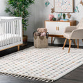 Nuloom Behati High Low Polka Dot Tassel Area Rug